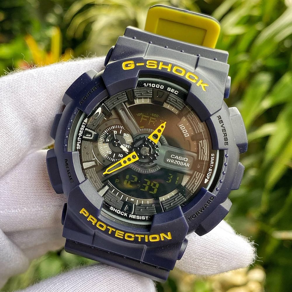Reloj G-Shock Ga-110BC Azul con Amarillo Réplica 4