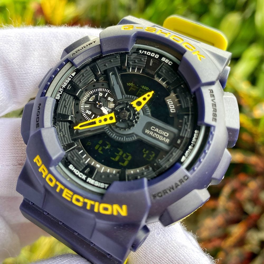 Reloj G-Shock Ga-110BC Azul con Amarillo Réplica 6